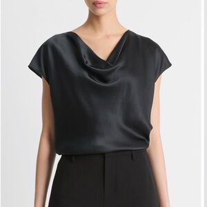 Vince Black silk top